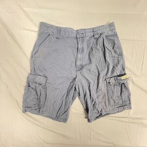 Wrangler Authentic Issue Hero Cargo Shorts Mens 34 Gray Cotton Hiking Camping